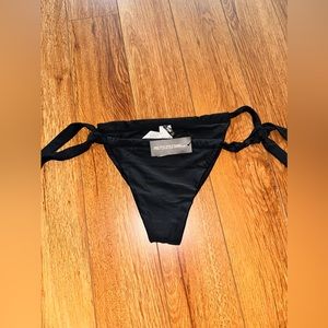 Black ruched tie side bikini bc black